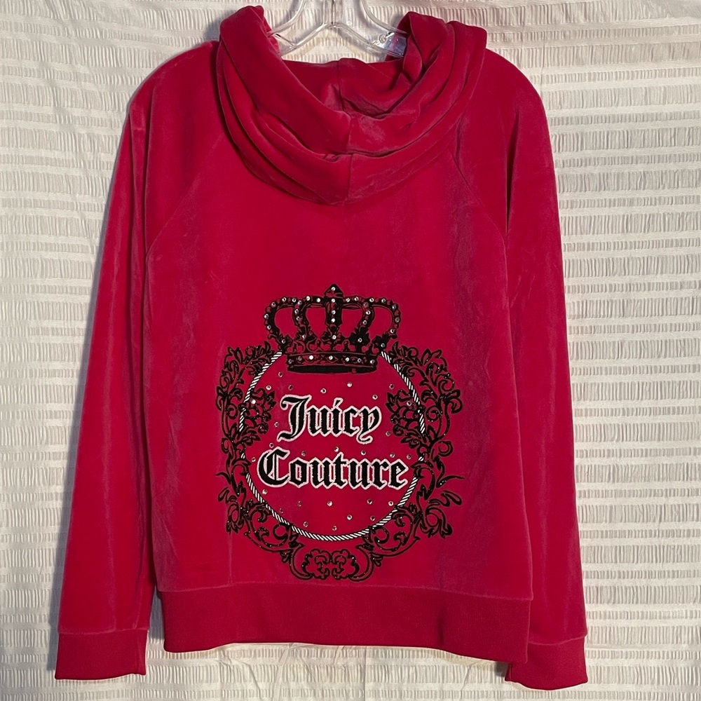 Juicy Couture Fuchsia Velour Jacket size L